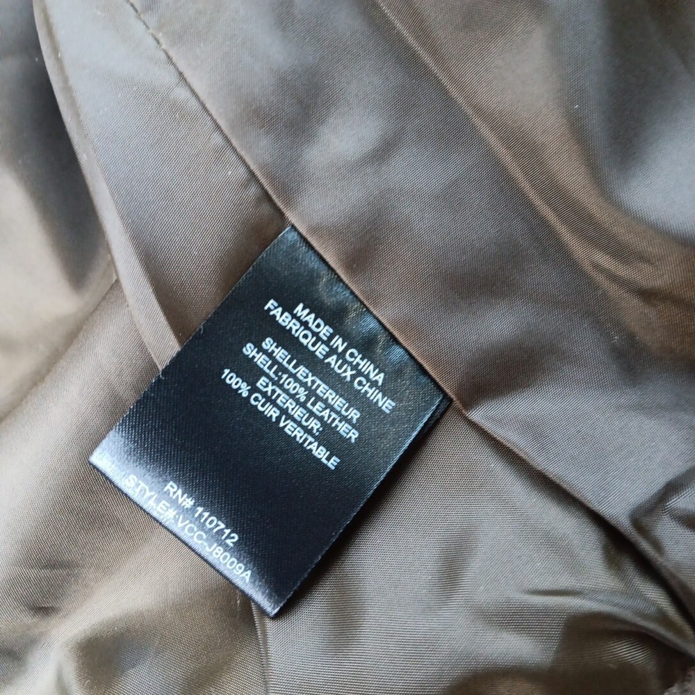 Suede Jacket Womens SMALL Moto Beige Taupe Rock Y2K‎ Leather Khaki Grunge Biker - Picture 7 of 14